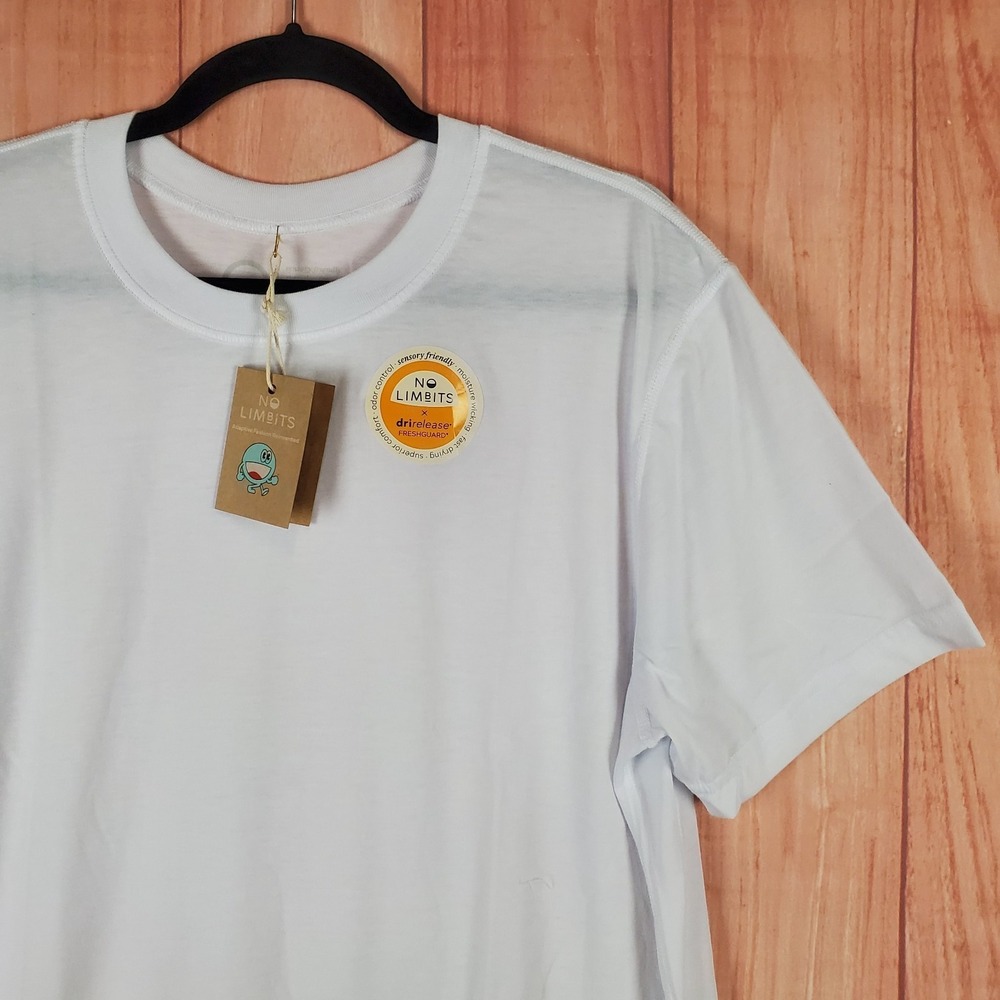 No Limbits Adaptive Sensory Friendly Tee Shirt Womens XL White Everyday Wear - Picture 5 of 9